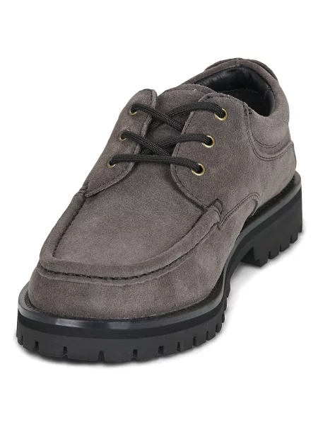 Pantofi Selected din piele de căprioară gri
