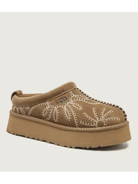 UGG Căptușite mules încălțăminte Tazz Botanic | piele întoarsă zamsz | cu adaos de lână bej