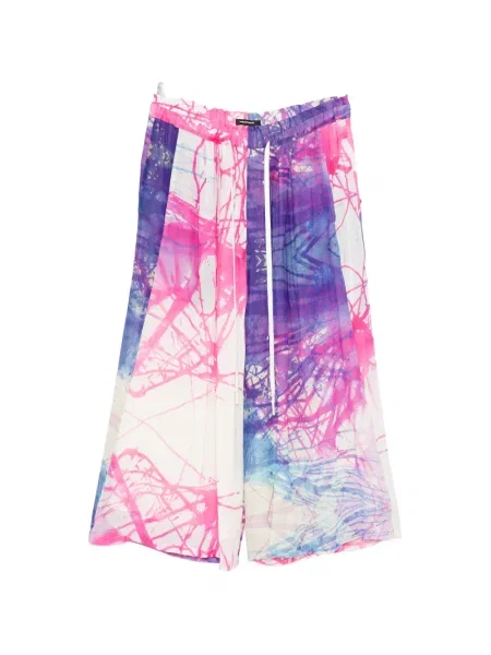Pantaloni Nude:masahiko Maruyama cu imagine cu imprimeu abstract violet