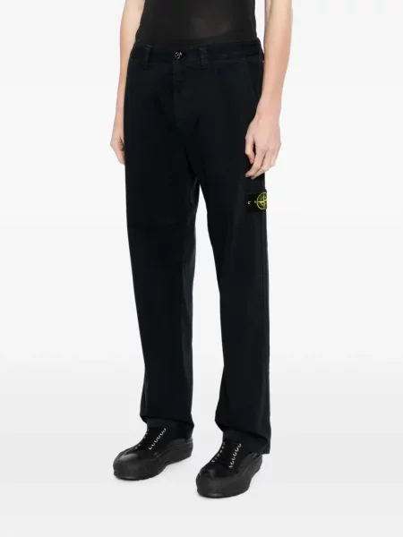 Pantaloni Stone Island cu strasuri negru