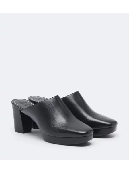 Papuci tip mules Staud din piele negru