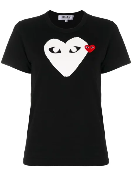 Tricou Comme Des Garcons Play cu imagine negru