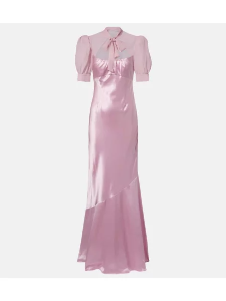 Rochie Alessandra Rich din satin roz