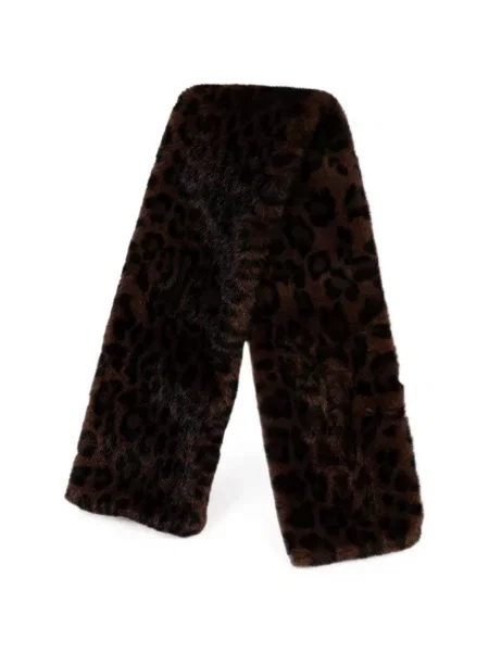 Fular Joseph Ribkoff cu imagine cu model leopard cu blană maro
