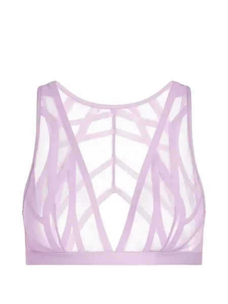 Sutien bralette Marlies Dekkers cu imprimeu geometric violet