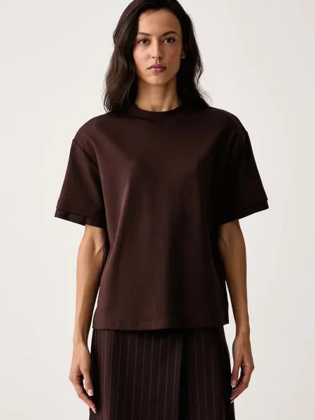 Silvian Heach tricou pentru femei cu JALUAN maro