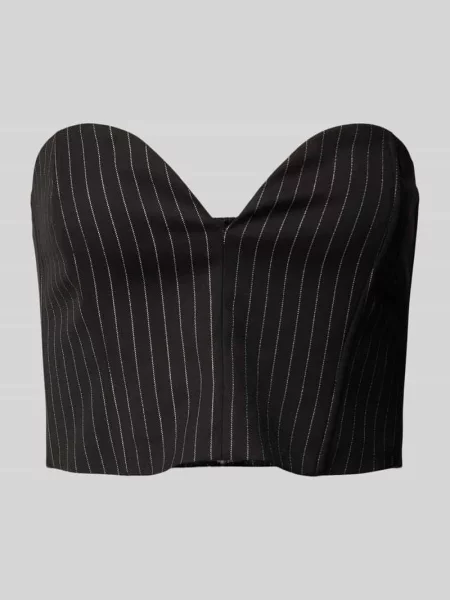 Top Gestuz w serca czarny