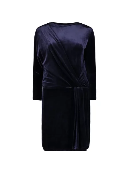 Lung rochie mini Alberta Ferretti drapată albastru