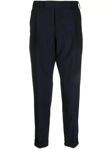 Vlněné zkrácené kalhoty Pt Torino modré