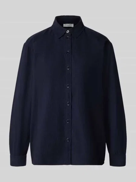 Bluzka o kroju regular fit z drobnego sztruksu Christian Berg Woman granatowa