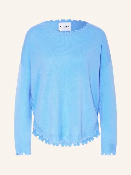 Kujten Sweter Z Kaszmiru Melah blau niebieski