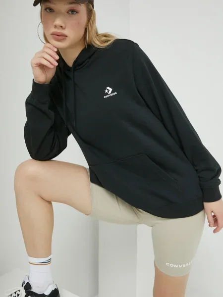 Mikina Converse s kapucí hladká černá