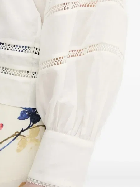 Top Munthe din dantelă alb