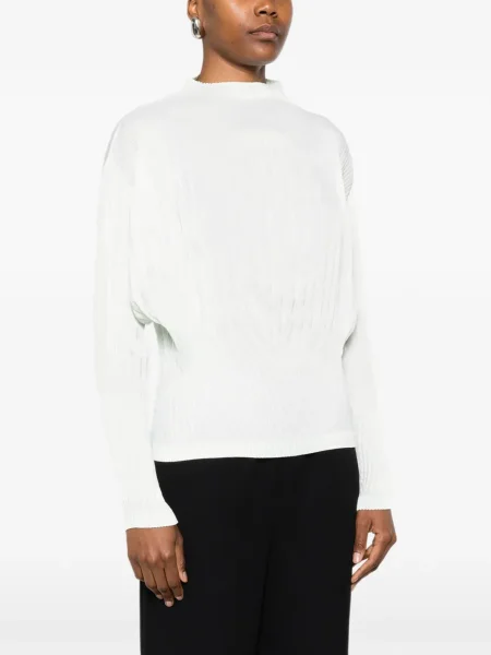 Top Issey Miyake cu nervuri verde