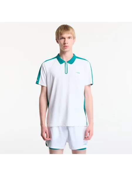 Tricou Nox Pro Polo White/ Ivy Green M alb