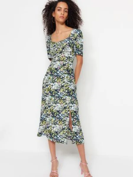 Rochie midi Trendyol țesută negru