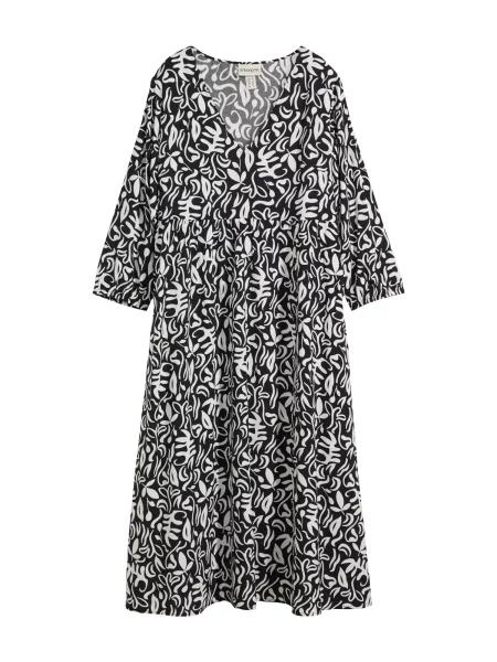 Bonprix Rochie negru / murdar alb