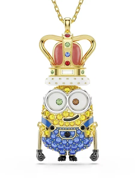 Swarovski colier cu pandantiv pentru femei placat cu aur cu cristal Swarovski MINIONS