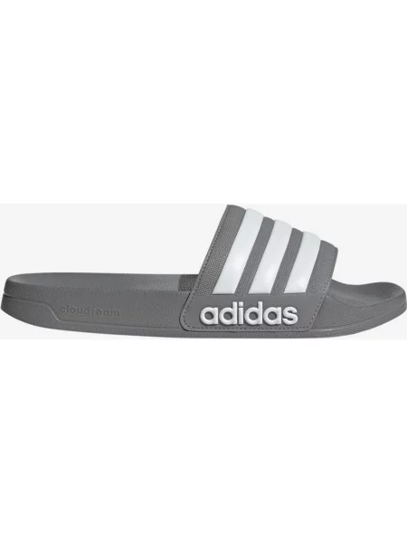 Adidas Adilette Cloudfoam Szare Klapki białe