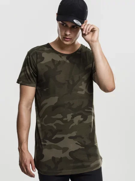 Tricou Urban Classics cu model camuflaj negru