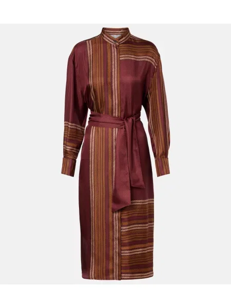 Rochie Max Mara de mătase cu imagine de costum