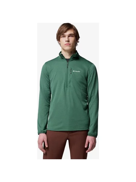 Polar Columbia Essential Hike Grid Fleece Half Zip S zielony