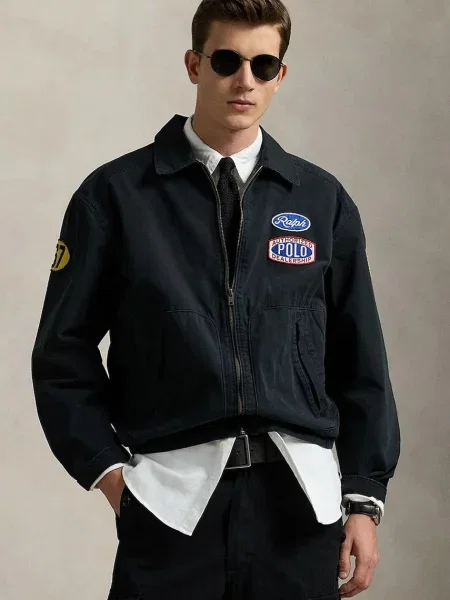 Яке Polo Ralph Lauren Lngmr Wb Unlined преходен модел с уголемена кройка черно
