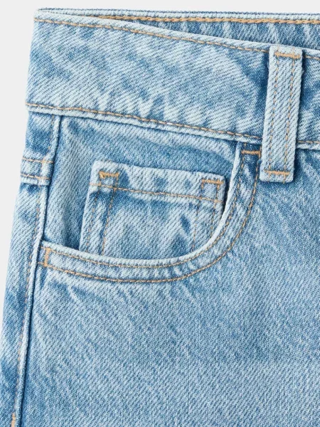 Dżinsy wide leg średni Dzieci 12 MANGO KIDS niebieski