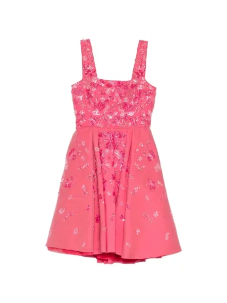 Rochie Zuhair Murad cu model floral cu aplicații roz