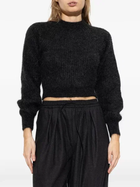 Decupat pulover Max Mara de mohair gri
