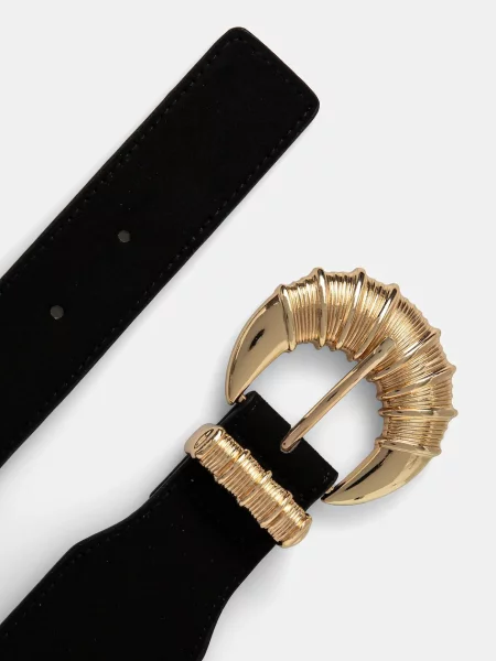 Ремінь Morgan з ремінцями чорний