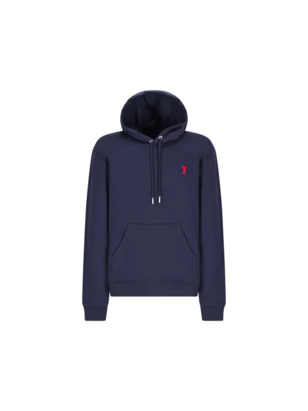Bluza z kapturem Ami Paris niebieska