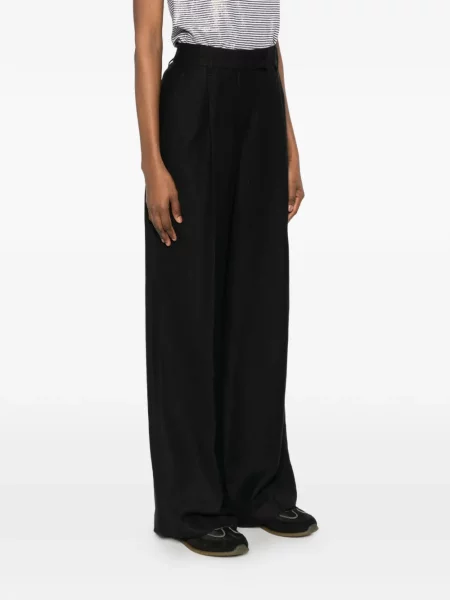 Pantaloni palazzo Brunello Cucinelli plisat negru