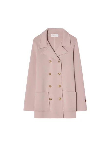 Płaszcz Busnel wełniany różowy