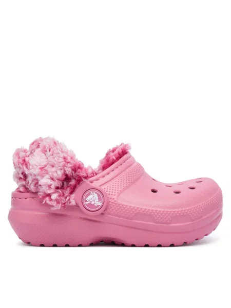 Natikače Crocs Classic Fleece Lined Clog T ružičasta