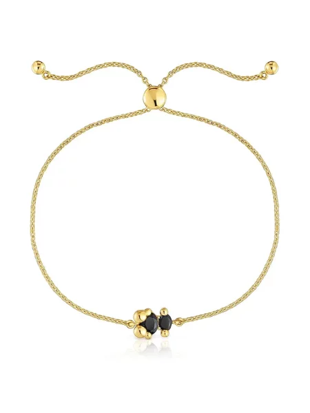 Позлатена сребърна гривна Tous Bold Bear Gem златисто