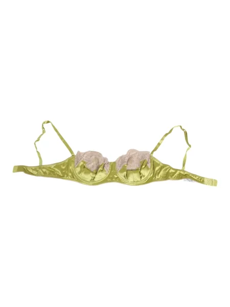 Lniana biustonosz balkonetka Dolce And Gabbana zielona