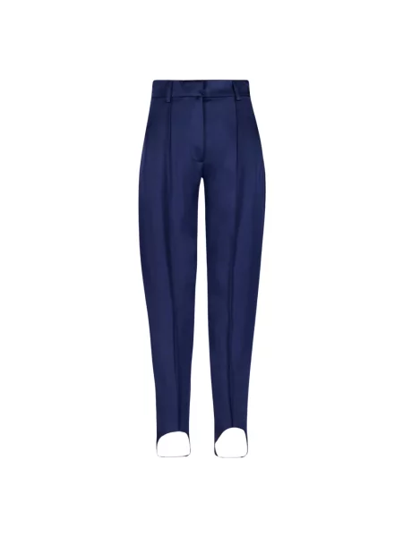 Satynowe spodnie Stella Mccartney niebieskie
