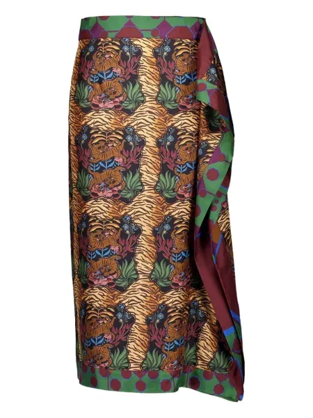 Spódnica Paula z nadrukiem w tygrysie prążki kopertowa