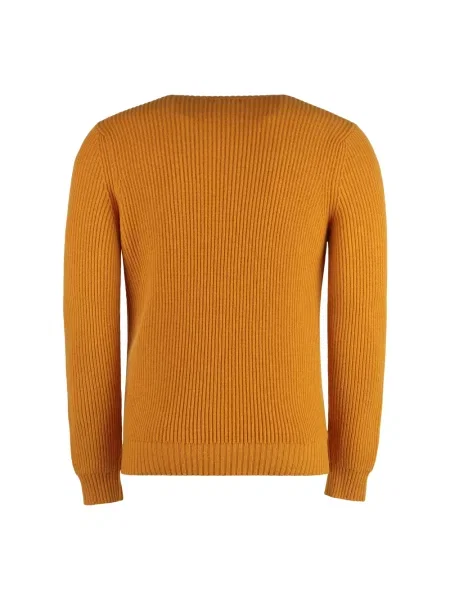Sweter Malo żakardowy pomarańczowy