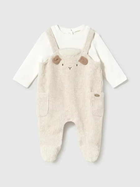 Mayoral Newborn kombinezon za bebe od pamuka bež