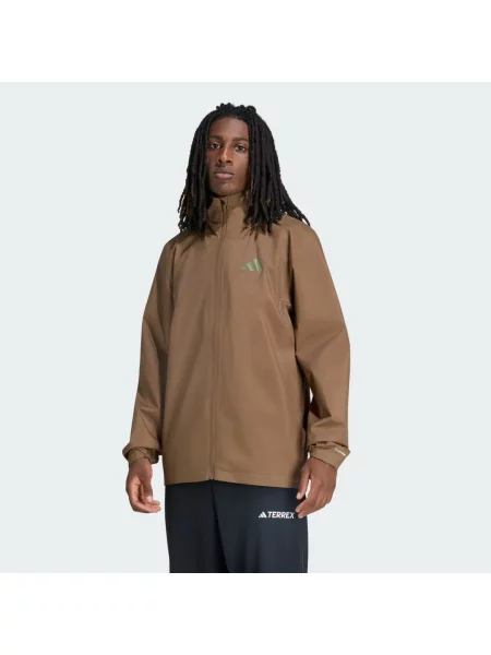 Kurtka przeciwdeszczowa Terrex Multi Essentials 2 Layer brązowa
