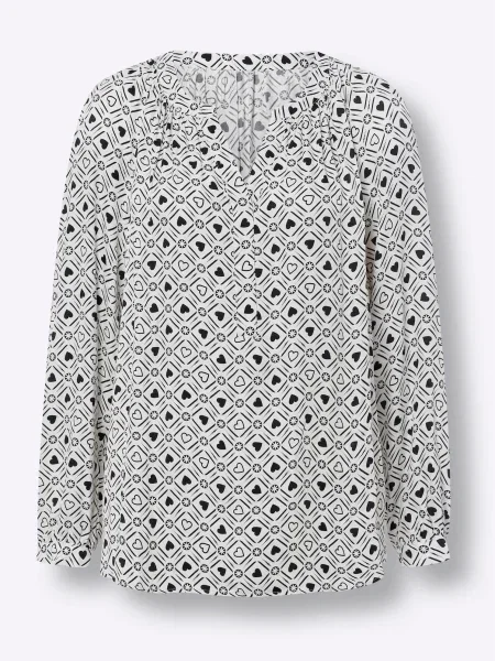 Heine Bluză negru alb