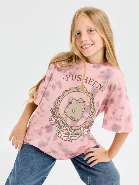 Sinsay oversize tričko s potiskem Pusheen the Cat vícebarevná