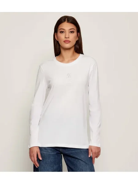 ARMANI EXCHANGE Tricou argintiu alb