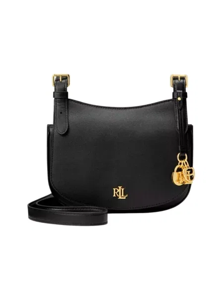 Torebka skórzana Ralph Lauren skórzana czarna