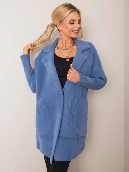 Pufos geacă Factory Price din lână alpaca gri