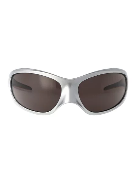 Lniane okulary przeciwsłoneczne Balenciaga szare