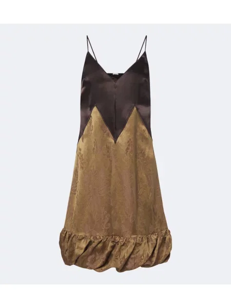 Rochie Ferragamo din satin maro
