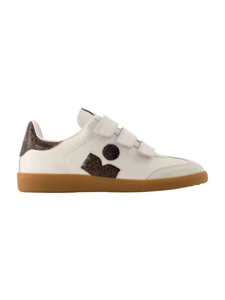 Sneakersy Isabel Marant skórzane beżowe
